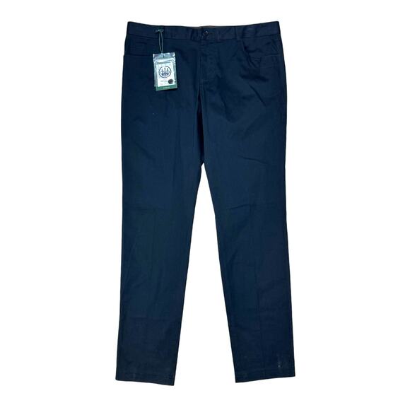 Beretta NWT Navy Straight Leg Five Pocket Gabardine Business Casual Chino Pants - Picture 1 of 9